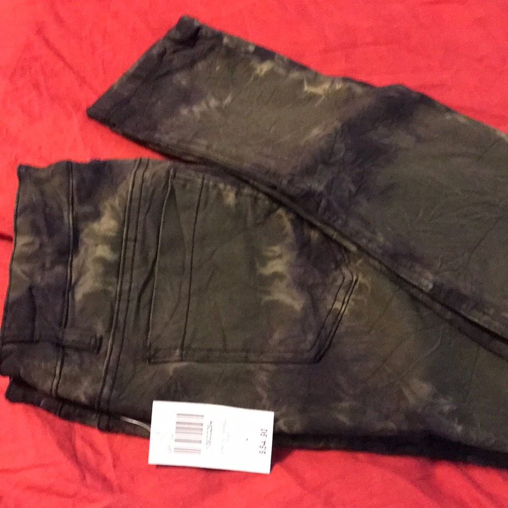 Royal Bones stretch, marble wash black jeans